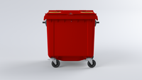 1100Ltr Secure 4Wheel Bin Console